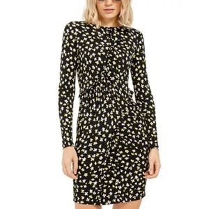 Tossed Lillies Ruffle Front Dress